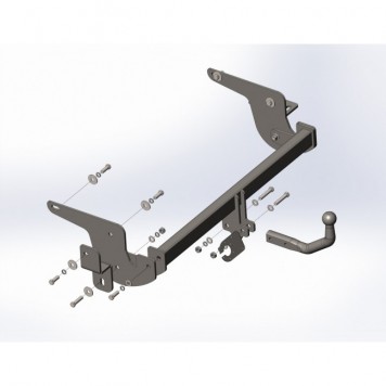 Фаркоп съемный на TOYOTA RAV4 гібрід включно 2019-